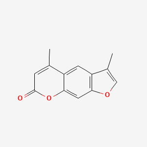 molecular formula C13H10O3 B1207327 7H-Furo(3,2-g)(1)benzopyran-7-one, 3,5-dimethyl- CAS No. 15183-96-7
