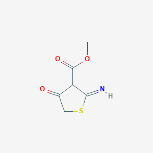 molecular formula C6H7NO3S B12073304 Methyl 2-imino-4-oxothiolane-3-carboxylate CAS No. 90312-12-2