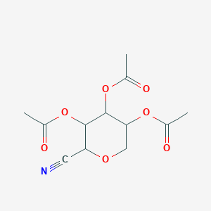 molecular formula C12H15NO7 B12073315 2,3,4-Tri-O-acetyl-D-arabinopyranosyl cyanide 