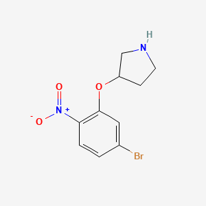 molecular formula C10H11BrN2O3 B12073322 3-(5-Bromo-2-nitrophenoxy)pyrrolidine 