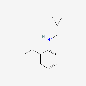 molecular formula C13H19N B12073330 N-(cyclopropylmethyl)-2-(propan-2-yl)aniline 