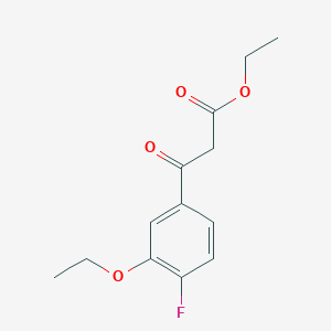 molecular formula C13H15FO4 B12073340 Ethyl 3-(3-ethoxy-4-fluorophenyl)-3-oxopropanoate 