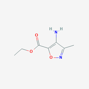 molecular formula C7H10N2O3 B12073347 Ethyl 4-amino-3-methyl-1,2-oxazole-5-carboxylate 
