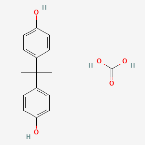 molecular formula C16H18O5 B1207346 Carbonic acid, polymer with 4,4'-(1-methylethylidene)bis(phenol) CAS No. 25037-45-0