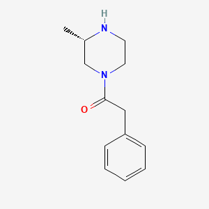 molecular formula C13H18N2O B12073487 1-[(3S)-3-methylpiperazin-1-yl]-2-phenylethan-1-one 