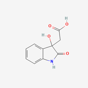 molecular formula C10H9NO4 B12073499 2-(3-Hydroxy-2-oxoindolin-3-yl)-acetic acid CAS No. 57061-17-3