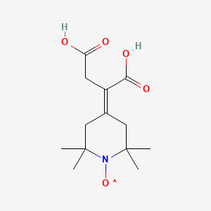 molecular formula C13H20NO5 B1207350 [4-(1,2-Dicarboxyethylidene)-2,2,6,6-tetramethylpiperidin-1-yl]oxidanyl CAS No. 3474-22-4