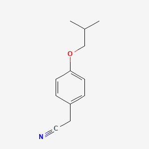 molecular formula C12H15NO B12073541 2-[4-(2-Methylpropoxy)phenyl]acetonitrile CAS No. 50690-54-5
