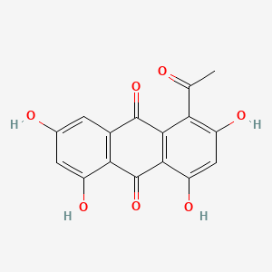 molecular formula C16H10O7 B1207355 5-Acetyl-1,3,6,8-tetrahydroxyanthraquinone CAS No. 37850-99-0