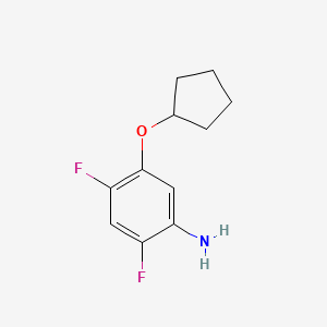 molecular formula C11H13F2NO B12073556 5-(Cyclopentyloxy)-2,4-difluoroaniline 