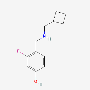 molecular formula C12H16FNO B12073559 4-(((Cyclobutylmethyl)amino)methyl)-3-fluorophenol 