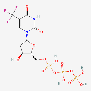molecular formula C10H14F3N2O14P3 B1207358 5-Trifluoromethyl-2'-deoxyuridine 5'-triphosphate CAS No. 345-03-9