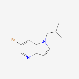 molecular formula C11H13BrN2 B12073596 6-Bromo-1-isobutyl-1H-pyrrolo[3,2-b]pyridine 