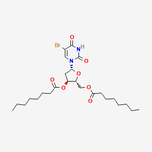 molecular formula C25H39BrN2O7 B1207362 3',5'-Dioctanoyl-5-bromodeoxyuridine CAS No. 154653-67-5