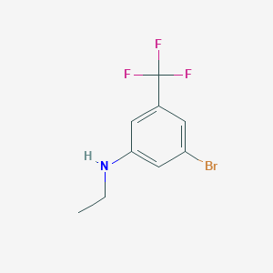 molecular formula C9H9BrF3N B12073648 (3-Bromo-5-trifluoromethyl-phenyl)-ethyl-amine 