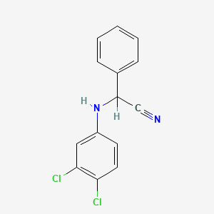 molecular formula C14H10Cl2N2 B1207367 (3,4-Dichloroanilino)phenylacetonitrile CAS No. 71144-20-2