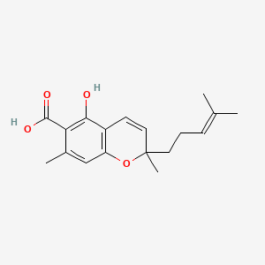 molecular formula C18H22O4 B1207370 Cannabiorcichromenic acid CAS No. 63953-75-3