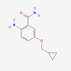 molecular formula C11H14N2O2 B12073702 2-Amino-5-(cyclopropylmethoxy)benzamide 