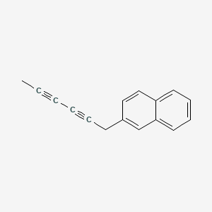 molecular formula C16H12 B1207373 2-hexa-2,4-diynylnaphthalene CAS No. 172923-89-6