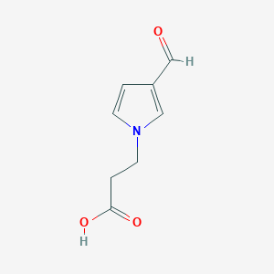 molecular formula C8H9NO3 B12073733 3-(3-Formyl-1H-pyrrol-1-yl)propanoic acid 