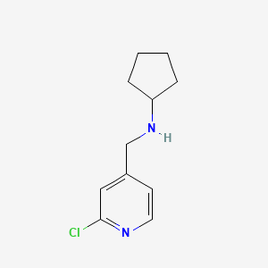 molecular formula C11H15ClN2 B12073752 N-[(2-Chloropyridin-4-yl)methyl]cyclopentanamine 