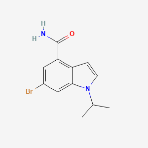 molecular formula C12H13BrN2O B12073841 6-Bromo-1-isopropyl-1H-indole-4-carboxylic acid amide 