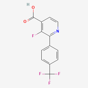 molecular formula C13H7F4NO2 B12073908 3-Fluoro-2-(4-(trifluoromethyl)phenyl)isonicotinic acid 