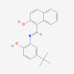 molecular formula C21H21NO2 B1207394 1-[(5-tert-Butyl-2-hydroxy-phenylimino)-methyl]-naphthalen-2-ol 