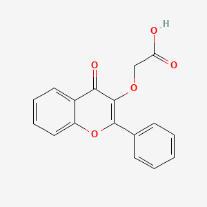 molecular formula C17H12O5 B1207397 2-[(4-Oxo-2-phenyl-1-benzopyran-3-yl)oxy]acetic acid 