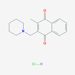 2-Methyl-3-(1-piperidinylmethyl)-1,4-naphthalenedione hydrochloride
