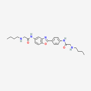 molecular formula C25H33N5O3 B1207400 2-(butylamino)-N-[4-[5-[[2-(butylamino)-1-oxoethyl]amino]-1,3-benzoxazol-2-yl]phenyl]acetamide 