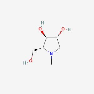 molecular formula C6H13NO3 B1207403 (2R,3R,4R)-2-(hydroxymethyl)-1-methylpyrrolidine-3,4-diol CAS No. 117956-55-5