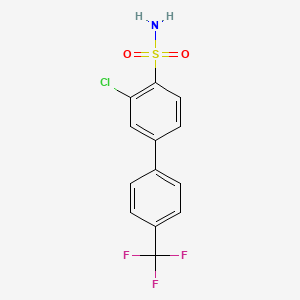 molecular formula C13H9ClF3NO2S B12074040 3-Chloro-4'-(trifluoromethyl)-[1,1'-biphenyl]-4-sulfonamide 