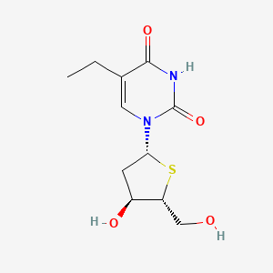 molecular formula C11H16N2O4S B1207405 2'-Deoxy-5-ethyl-4'-thiouridine 
