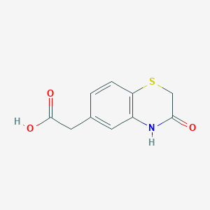molecular formula C10H9NO3S B12074052 2-(3-oxo-3,4-dihydro-2H-1,4-benzothiazin-6-yl)acetic acid 