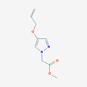 molecular formula C9H12N2O3 B12074053 Methyl 2-(4-(allyloxy)-1H-pyrazol-1-yl)acetate 