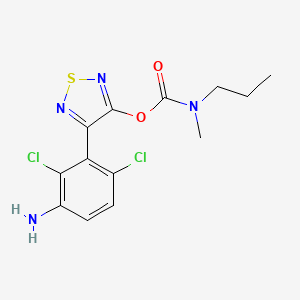 [4-(3-amino-2,6-dichloro-phenyl)-1,2,5-thiadiazol-3-yl] N-methyl-N-propyl-carbamate