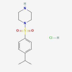 molecular formula C13H21ClN2O2S B12074074 1-[4-(Propan-2-yl)benzenesulfonyl]piperazine hydrochloride 