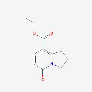 molecular formula C11H13NO3 B12074081 Ethyl 5-oxo-1,2,3,5-tetrahydroindolizine-8-carboxylate CAS No. 87273-80-1