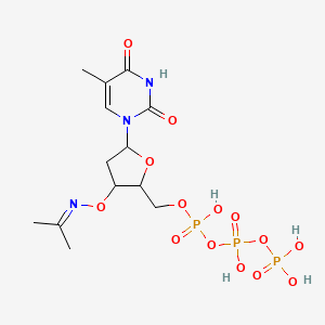 molecular formula C13H22N3O14P3 B12074087 3'-O-[(Propan-2-ylidene)amino]-thymidine 5'-triphosphate 