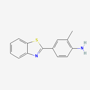molecular formula C14H12N2S B1207411 4-(1,3-Benzothiazol-2-yl)-2-methylaniline CAS No. 178804-04-1