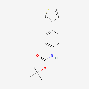molecular formula C15H17NO2S B12074148 tert-Butyl (4-(thiophen-3-yl)phenyl)carbamate 