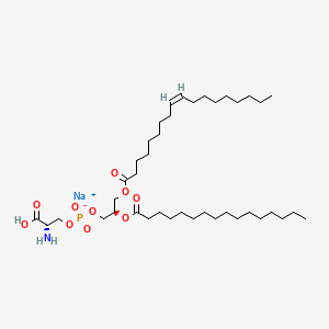 molecular formula C40H75NNaO10P B12074180 sodium;[(2S)-2-amino-2-carboxyethyl] [(2R)-2-hexadecanoyloxy-3-[(Z)-octadec-9-enoyl]oxypropyl] phosphate 