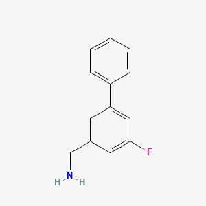 molecular formula C13H12FN B12074206 (3-Fluorobiphenyl-5-yl)methanamine 