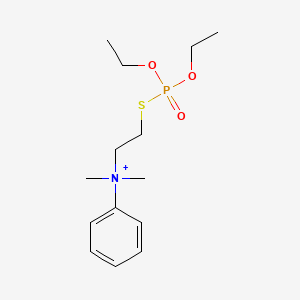 2-Diethoxyphosphorylsulfanylethyl-dimethyl-phenylazanium
