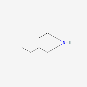 molecular formula C10H17N B12074237 1-Methyl-4-prop-1-en-2-yl-7-azabicyclo[4.1.0]heptane 