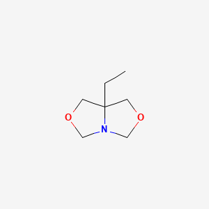 molecular formula C7H13NO2 B1207425 5-Ethyl-1-aza-3,7-dioxabicyclo[3.3.0]octane CAS No. 7747-35-5
