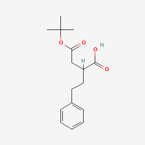 molecular formula C16H22O4 B12074251 4-(tert-Butoxy)-4-oxo-2-phenethylbutanoic acid 