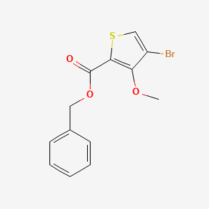 molecular formula C13H11BrO3S B12074260 Benzyl 4-bromo-3-methoxythiophene-2-carboxylate 