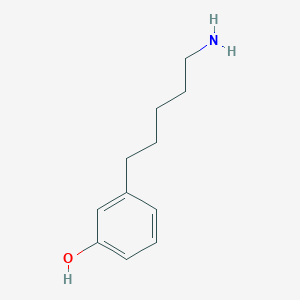 molecular formula C11H17NO B12074303 3-(5-Aminopentyl)phenol 